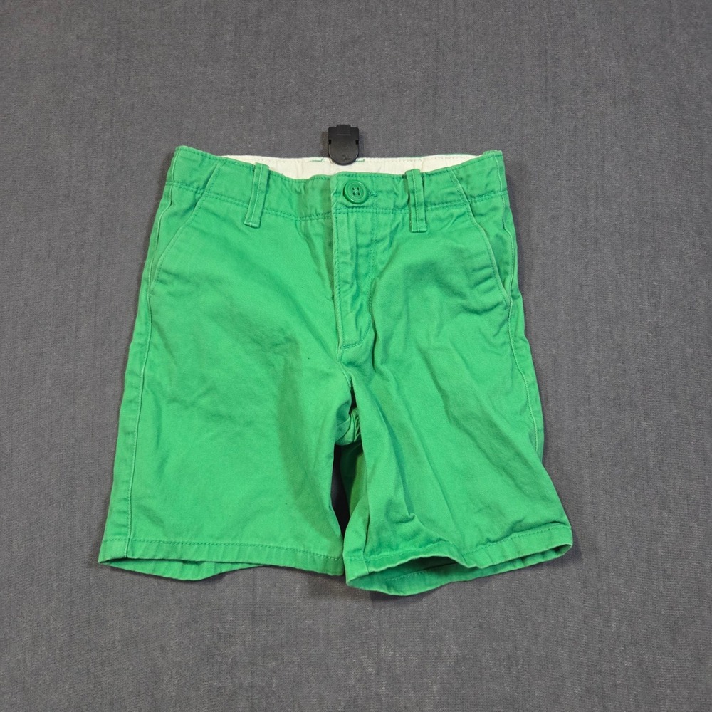 Gap Chino Shorts Toddler Boys 5T Green Adjustable Waist Cotton Twill